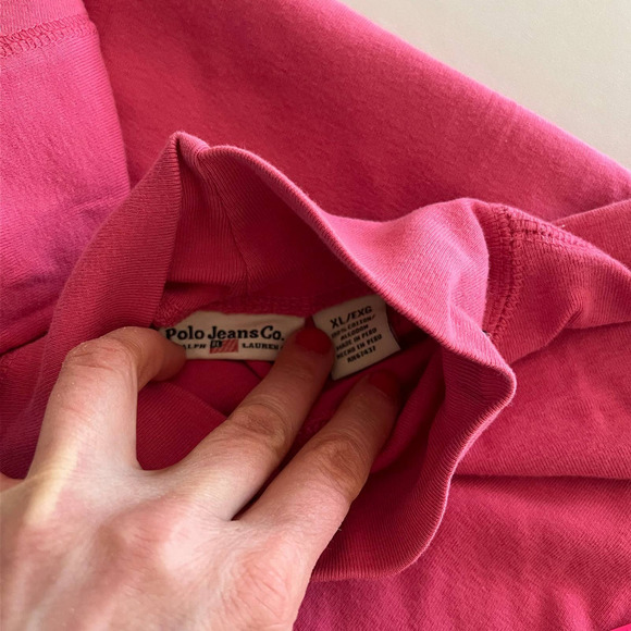 Polo Jeans Co Ralph Lauren Pink Turtleneck XL - Picture 4 of 8